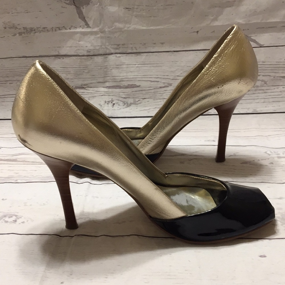 Guess by Marciano heels retro peep toe gold black